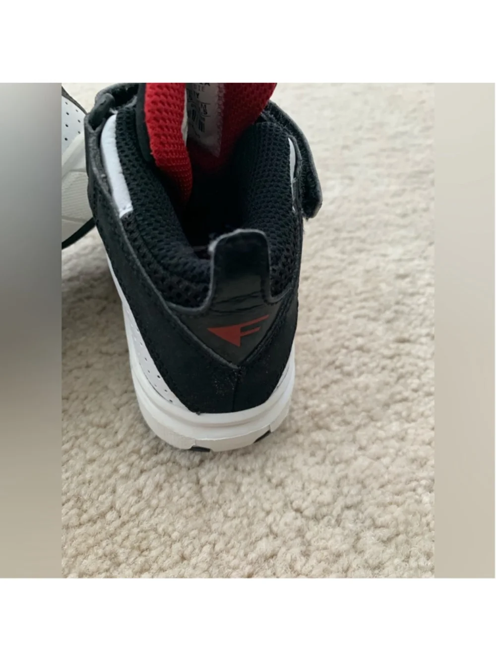 Nike Toddler Size 5.5 Black and White Flight High Top Athletic Sneakers